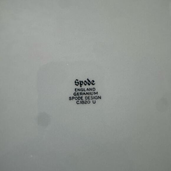 3 SPODE Blue Room Geranium Dinner Plates 8.5’’ - Picture 3 of 4